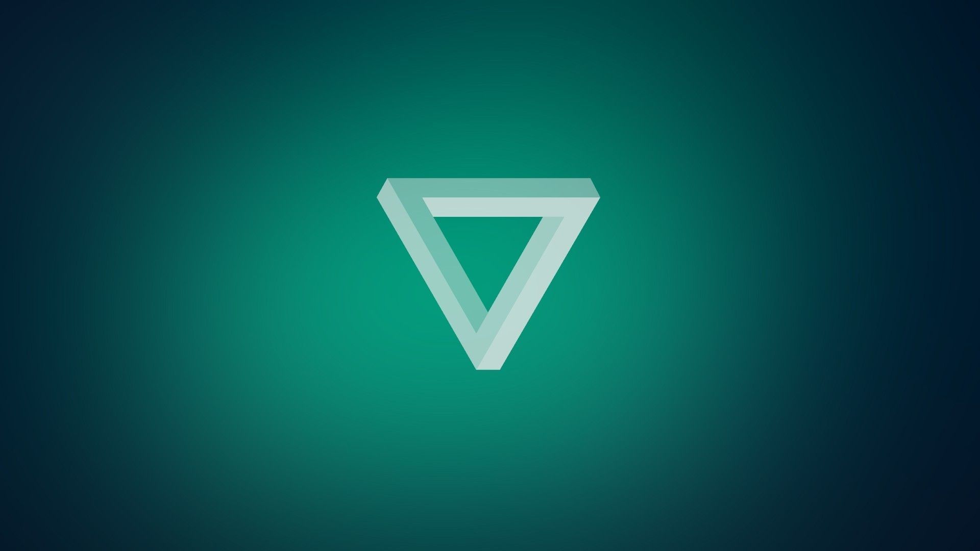 Triangolo Penrose verde, 1920x1080 1080p, PC Desktop