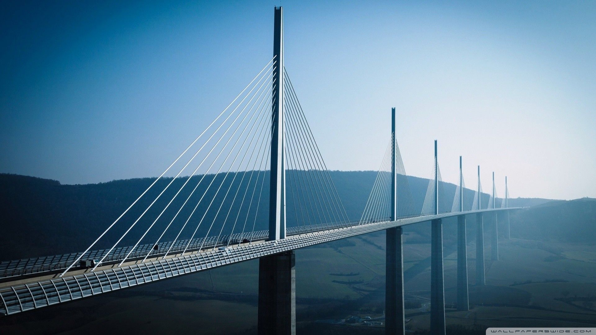 Viadotto di Millau, ponte, 1920x1080 Full HD, Monitor Gaming