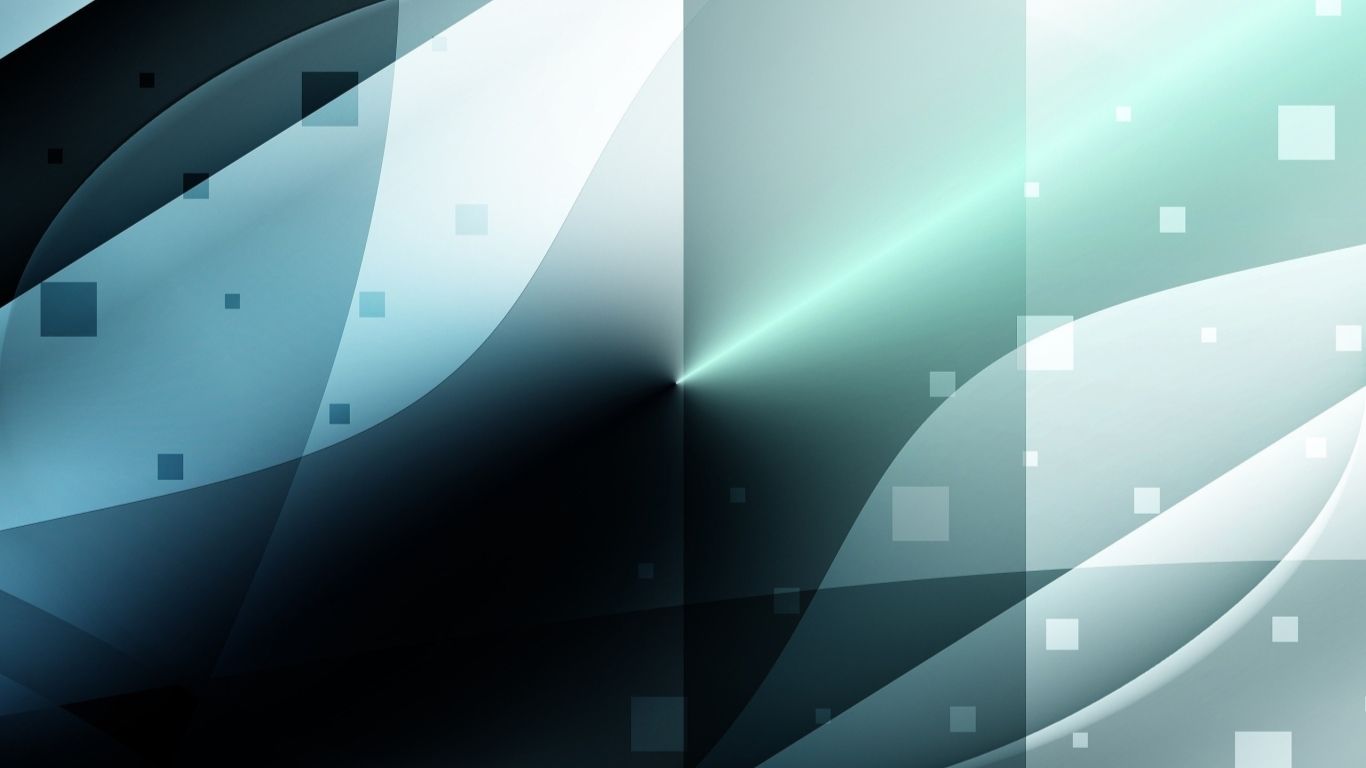Forme astratte curve blu-verde, 1366x768 720p, Monitor Gaming