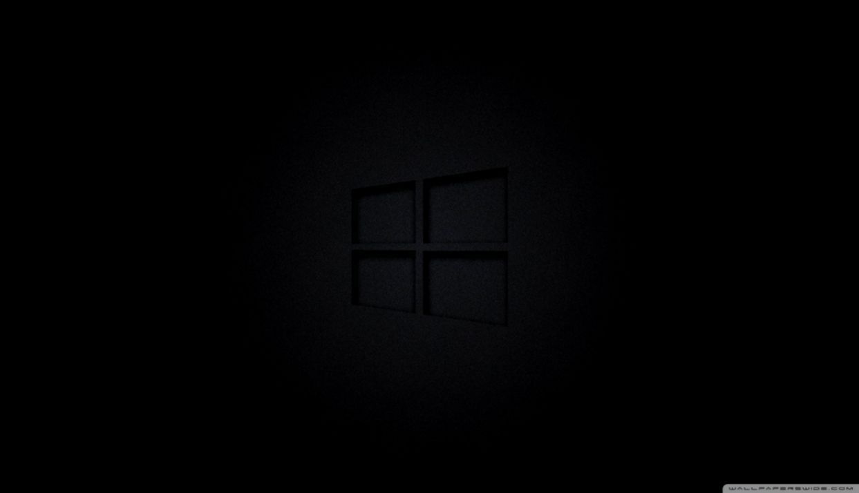 Logo Windows nero, sistema operativo Microsoft, 1243x714 HD, PC