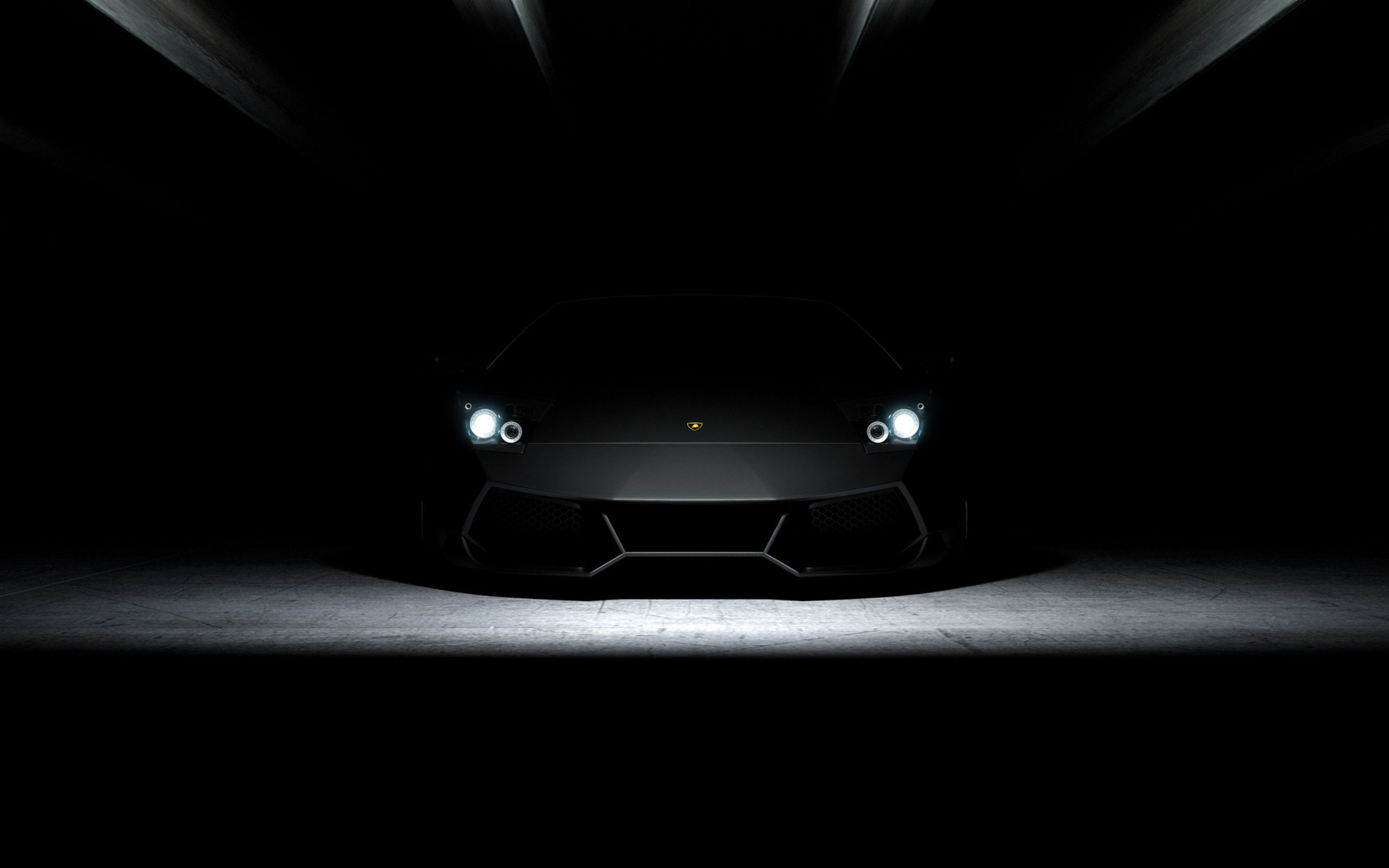 Lamborghini nera al buio, supercar italiana, 2880x1800 2K+, Desktop