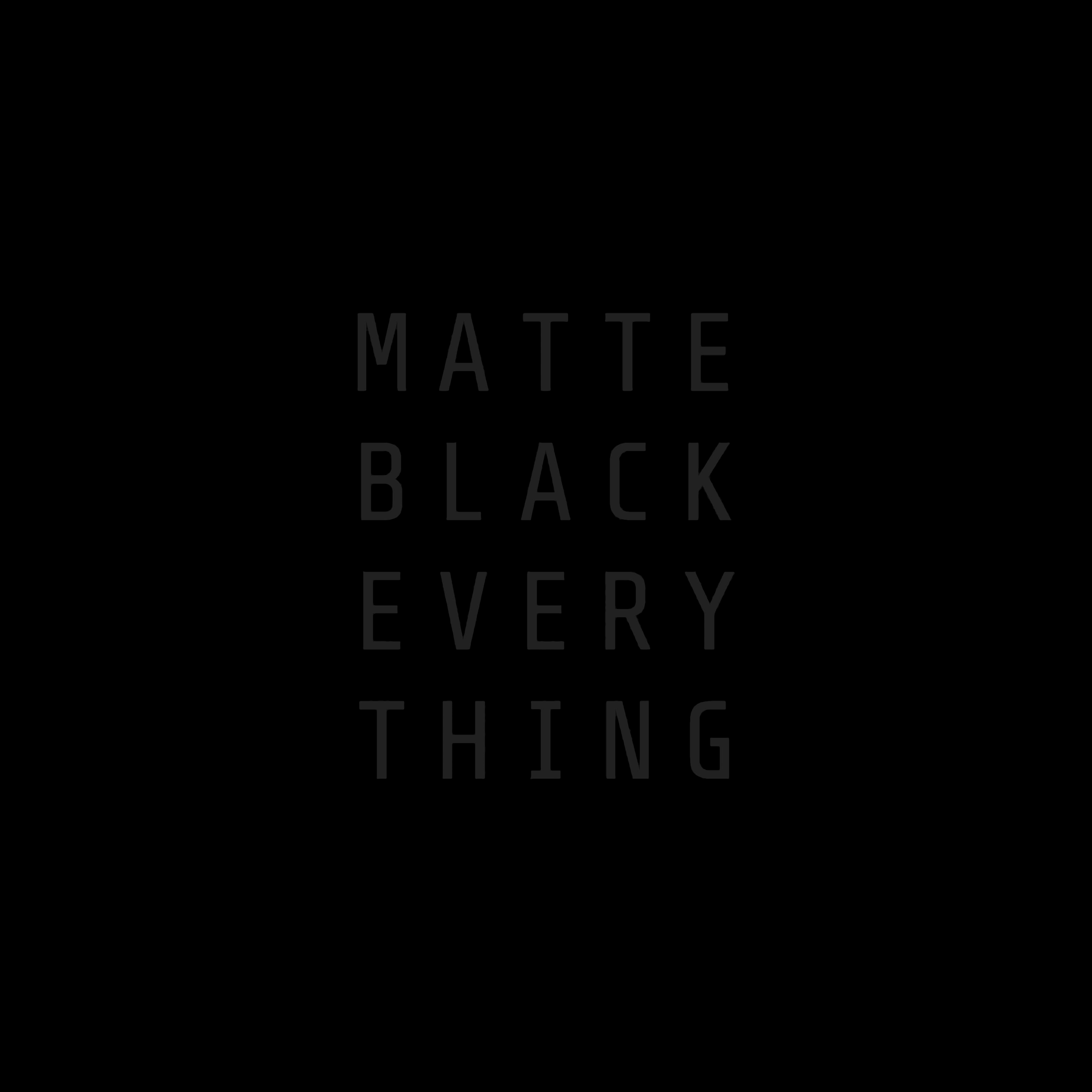 Testo Matte Black Everything, 2732x2732 2K, iPad mini