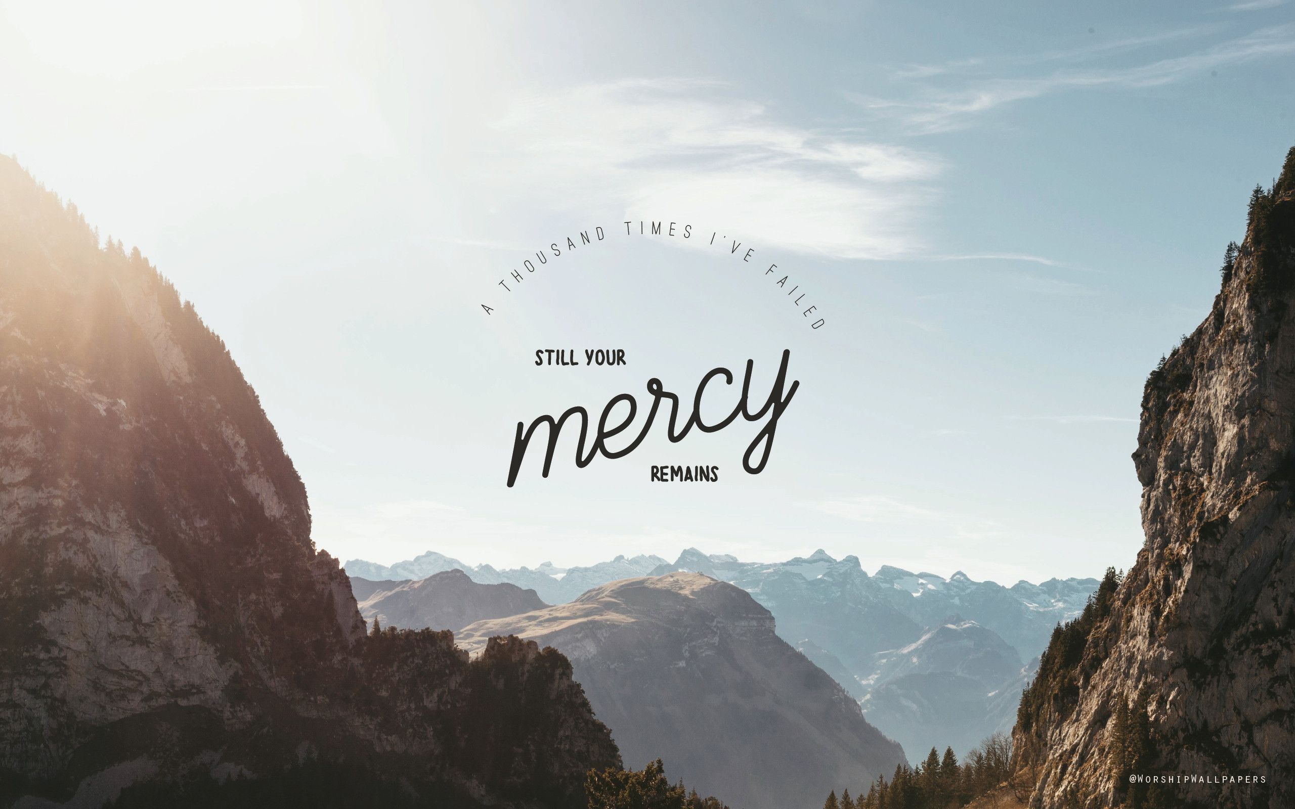 Montagne con testo mercy, 2560x1600 2K+, PC