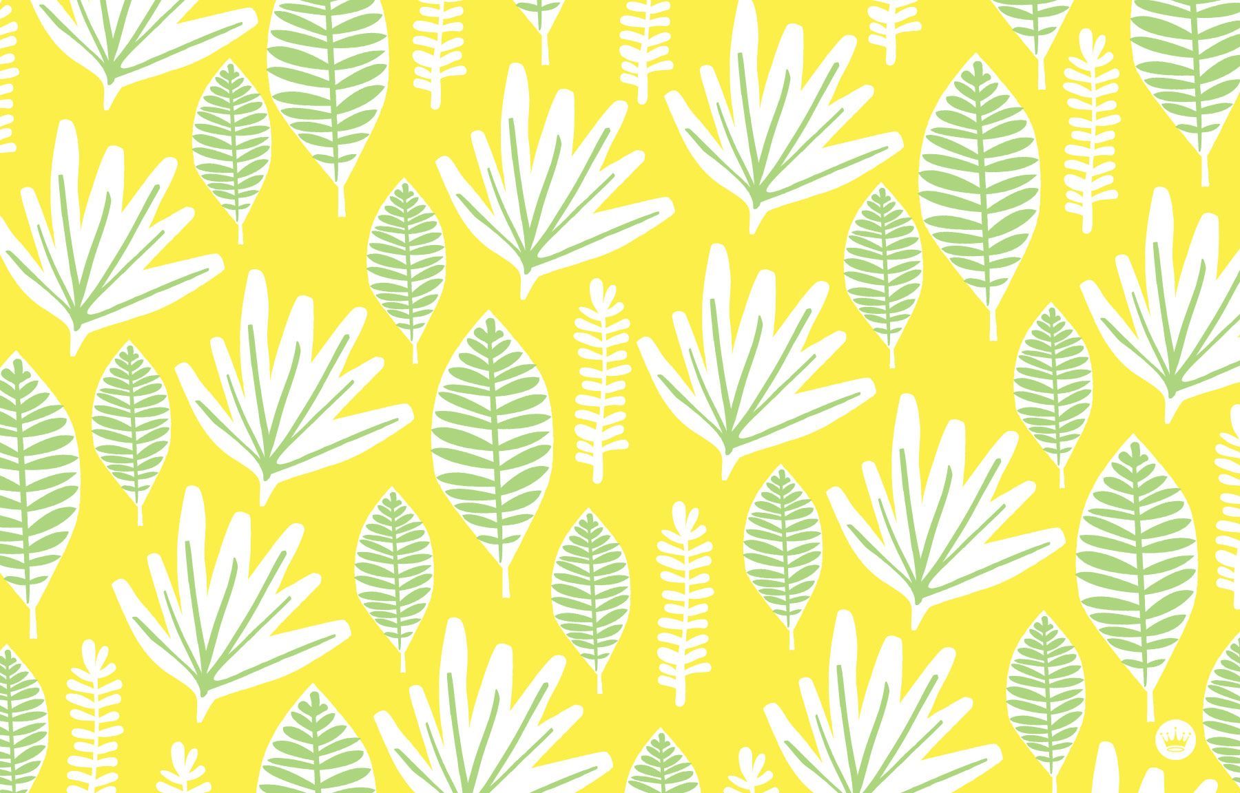 Foglie tropicali sfondo giallo, 1800x1152 HD Ready, Desktop