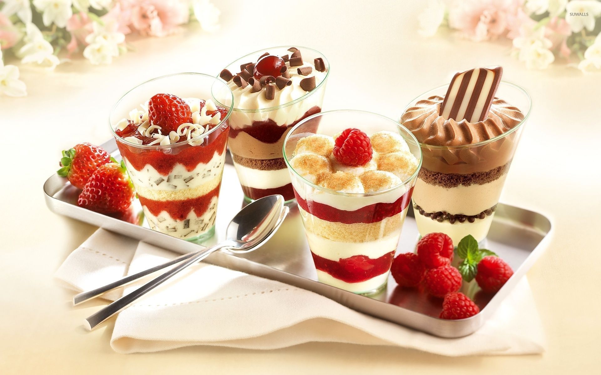 Dessert fragola e cioccolato, 1920x1200 WUXGA, Desktop