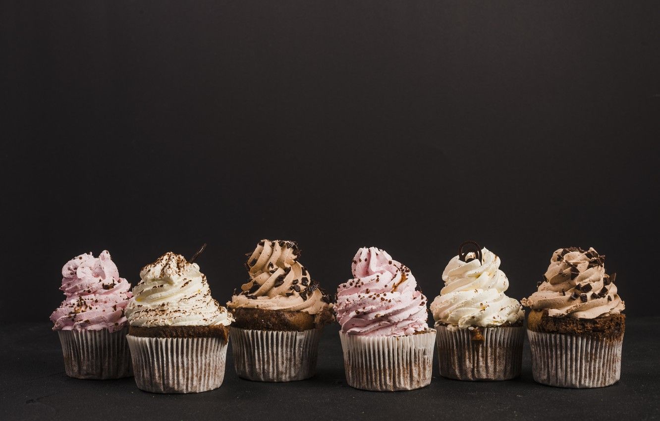 Fila di cupcake decorati, 1332x850 HD, Desktop