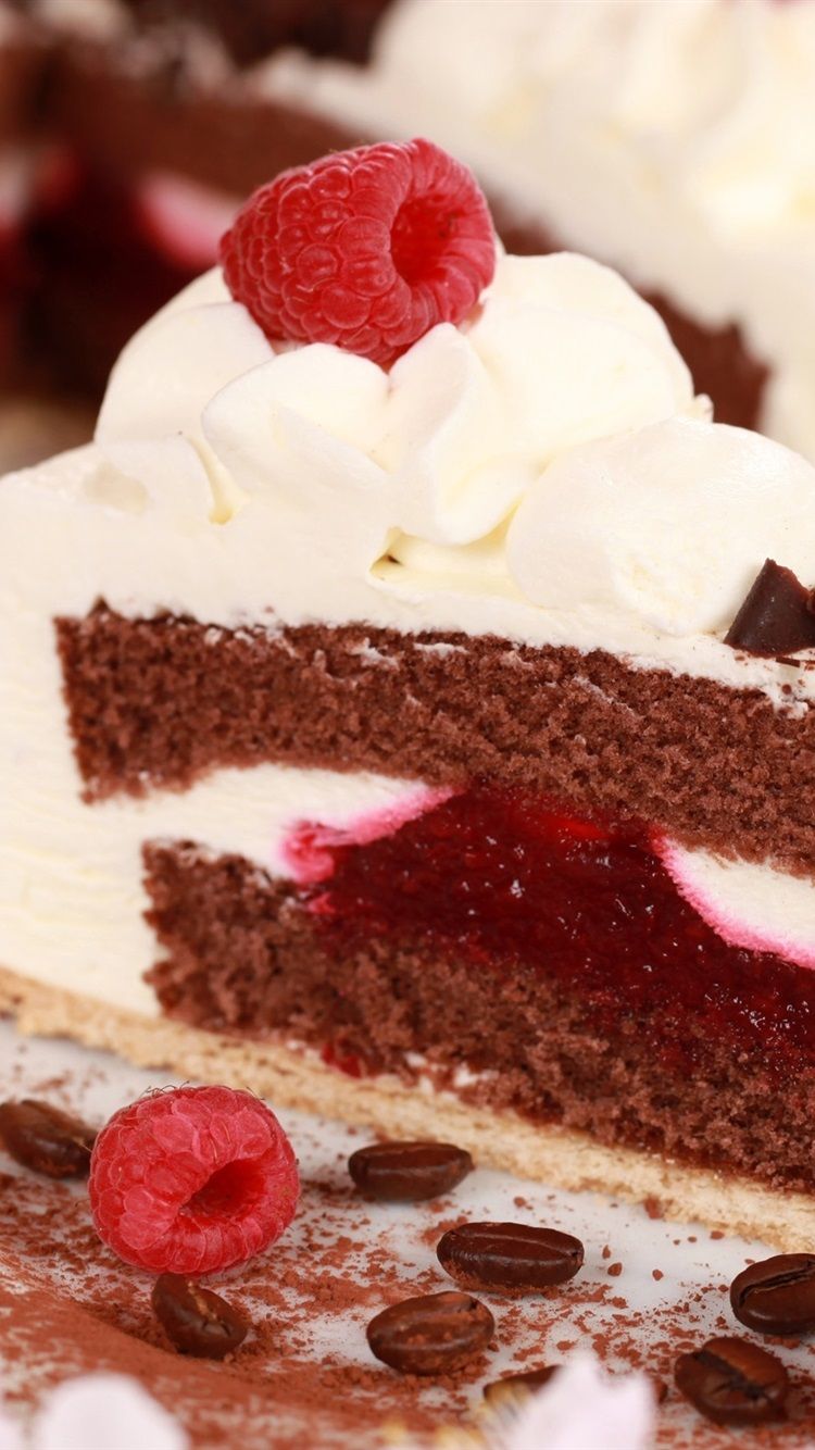 Torta cioccolato panna lamponi, 750x1334 Full HD Verticale, Smartphone