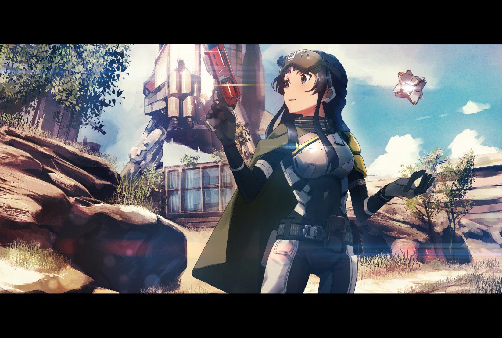 Ragazza anime con arma futuristica, 1646x1108 HD, Desktop