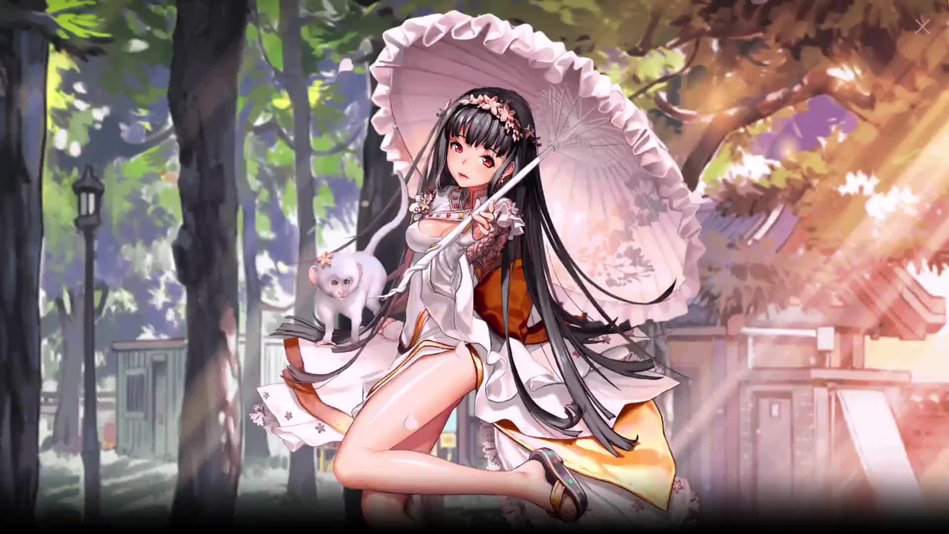 Ragazza anime con ombrellino, 1920x1080 1080p, Desktop