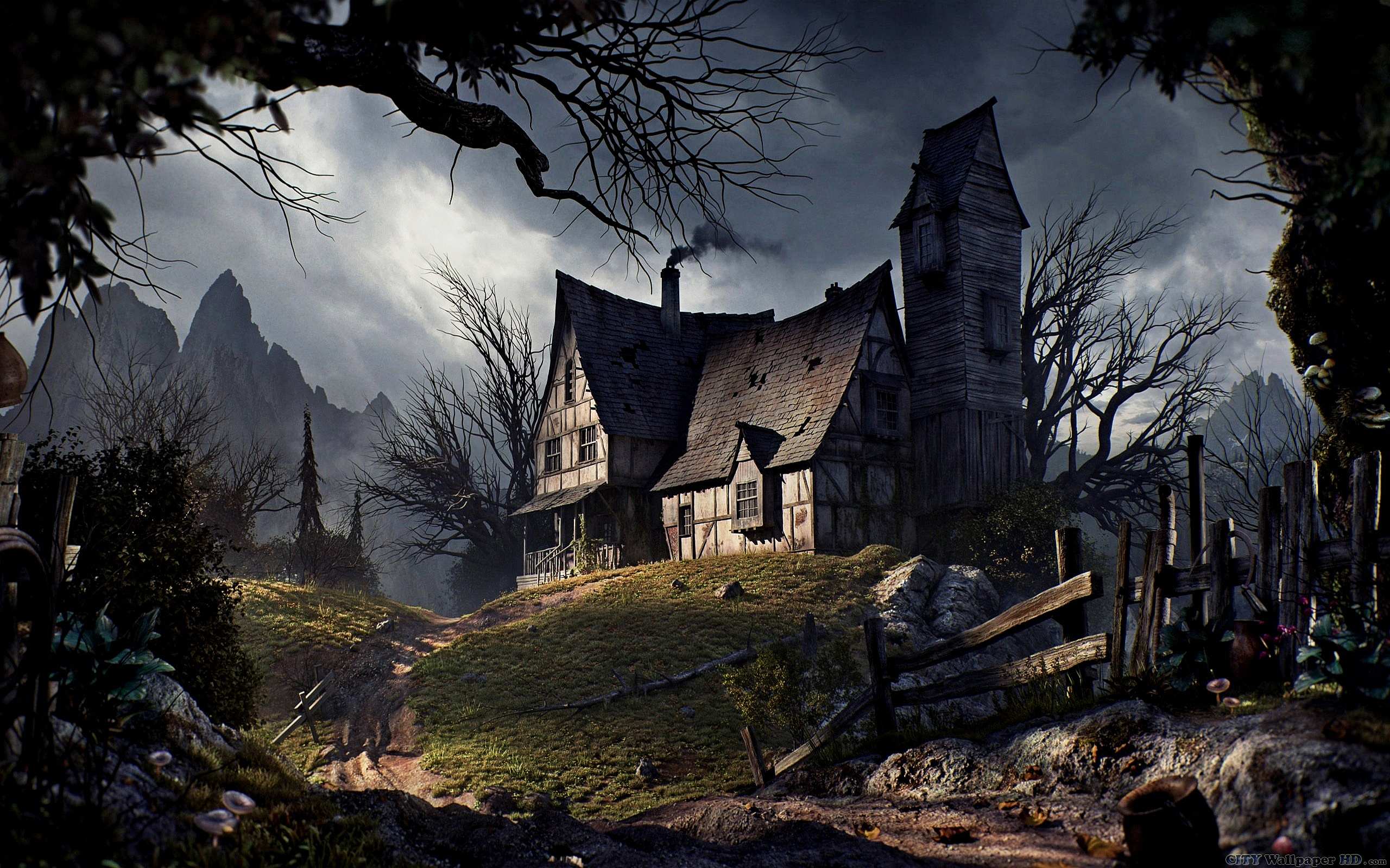 Spaventapasseri rituale foresta Halloween, 2560x1600 WQXGA, Desktop