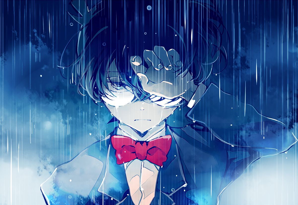 Conan Edogawa sotto la pioggia, Detective Conan, 1200x827 HD, Laptop