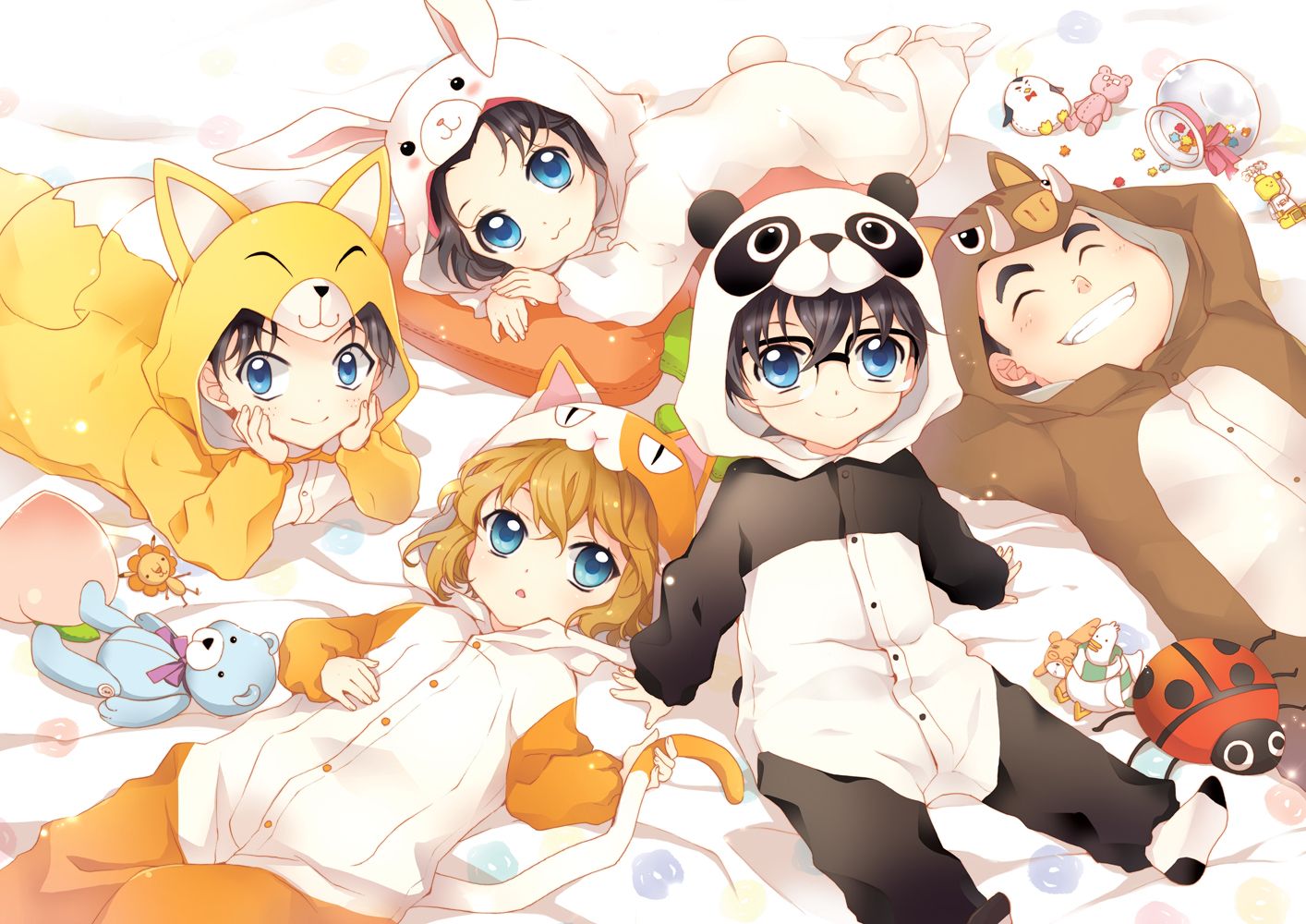 Bambini Detective Conan in kigurumi, 1414x1000 720p, Laptop