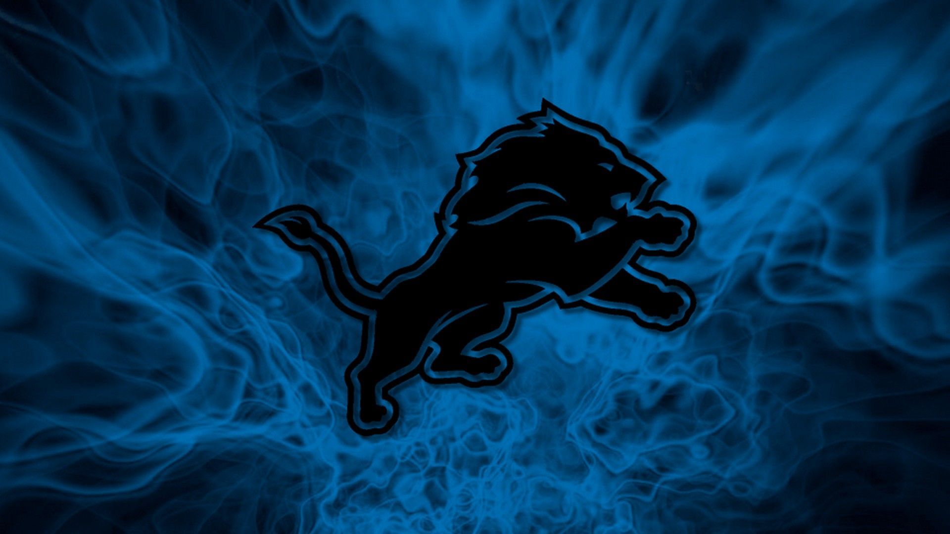 Logo Detroit Lions fiamme blu, 1920x1080 Full HD 1080p, Desktop
