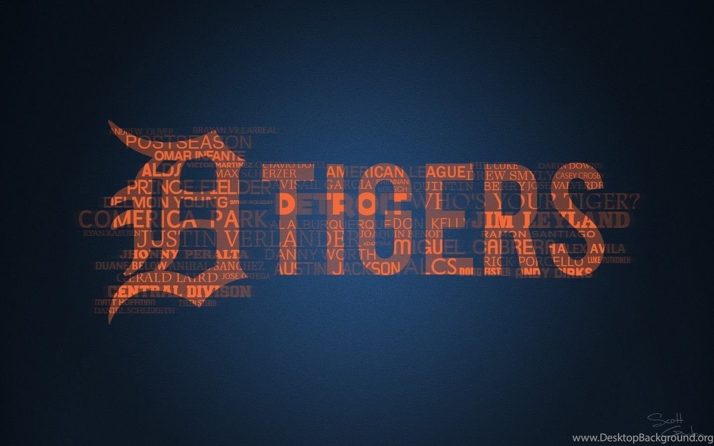 Logo Detroit Tigers sfondo blu, 1920x1080 Full HD 1080p, PC