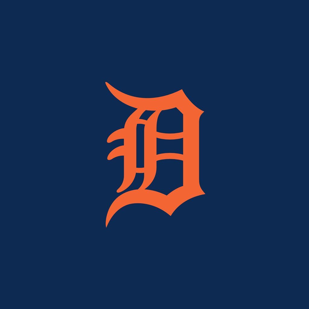 Logo Detroit Tigers D arancione, 1024x1024 HD, PC Desktop