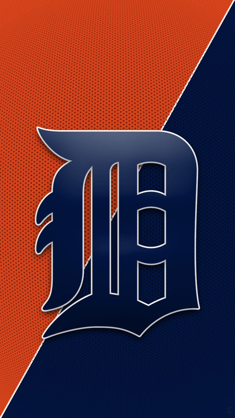 Logo Detroit Tigers arancione blu, 750x1334 Verticale, iPhone Air