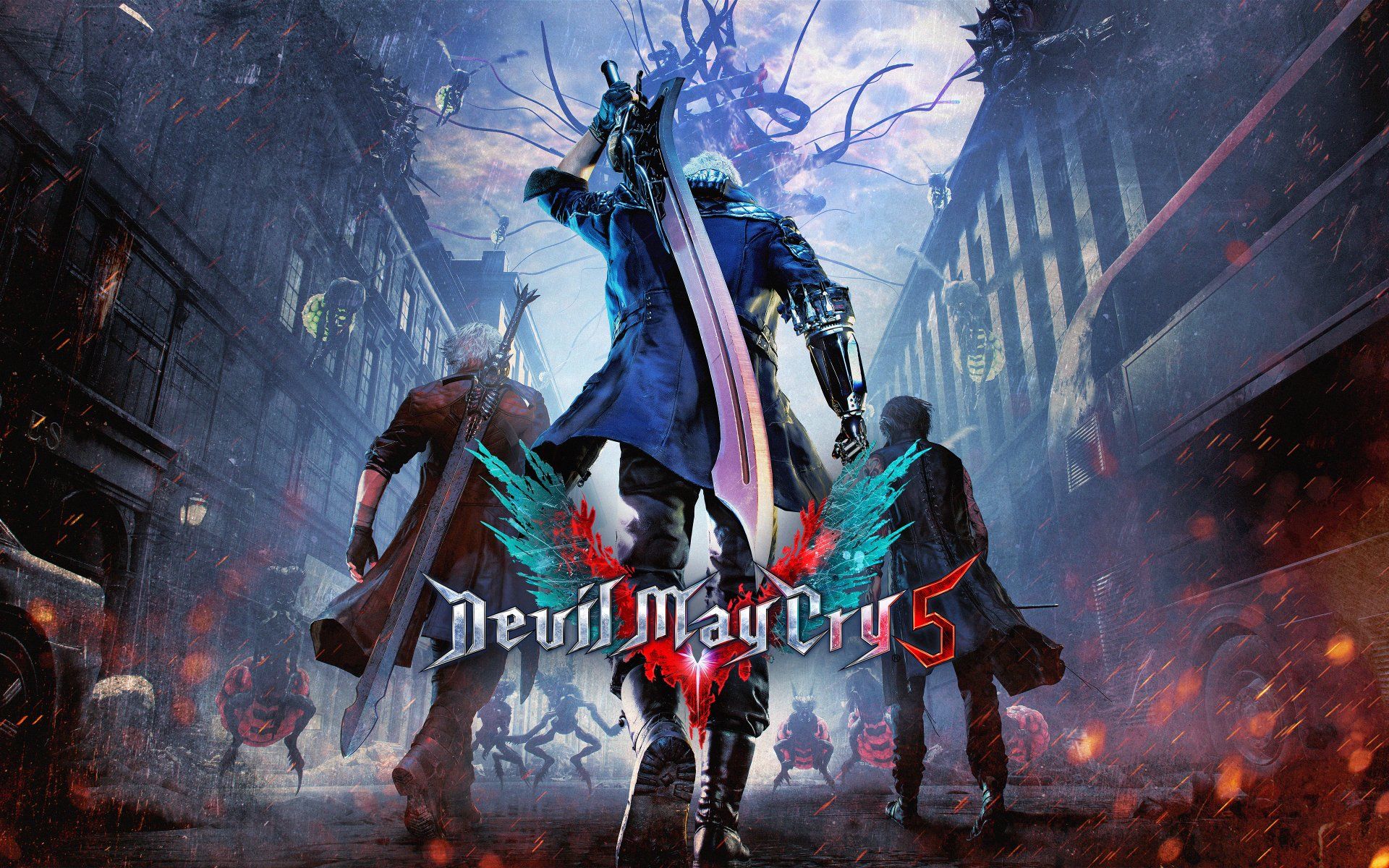 Devil May Cry 5 personaggi città, 1920x1200 Full HD+, PC