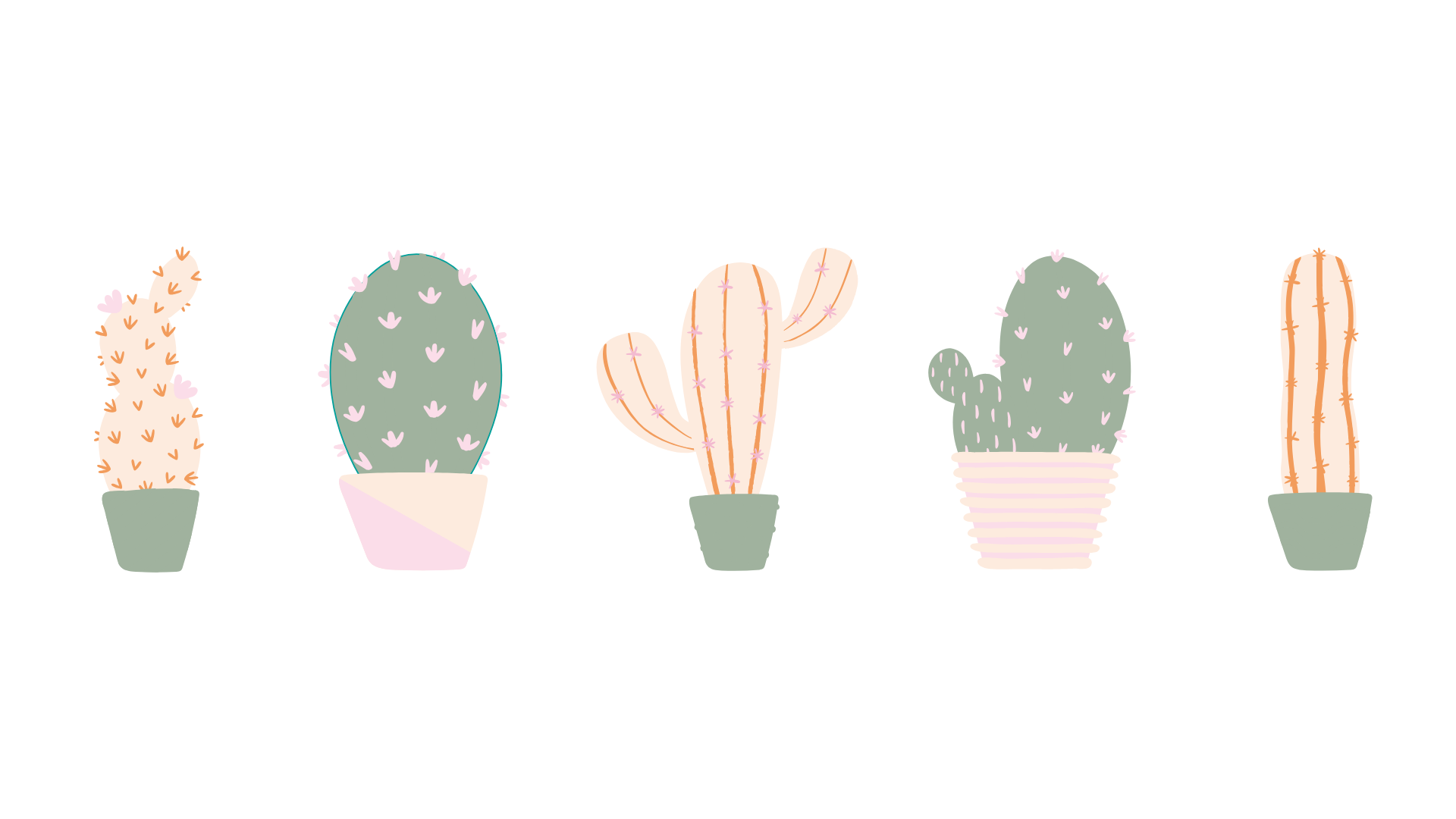 Cactus in vasi pastello, 1920x1080 1080p, PC Desktop
