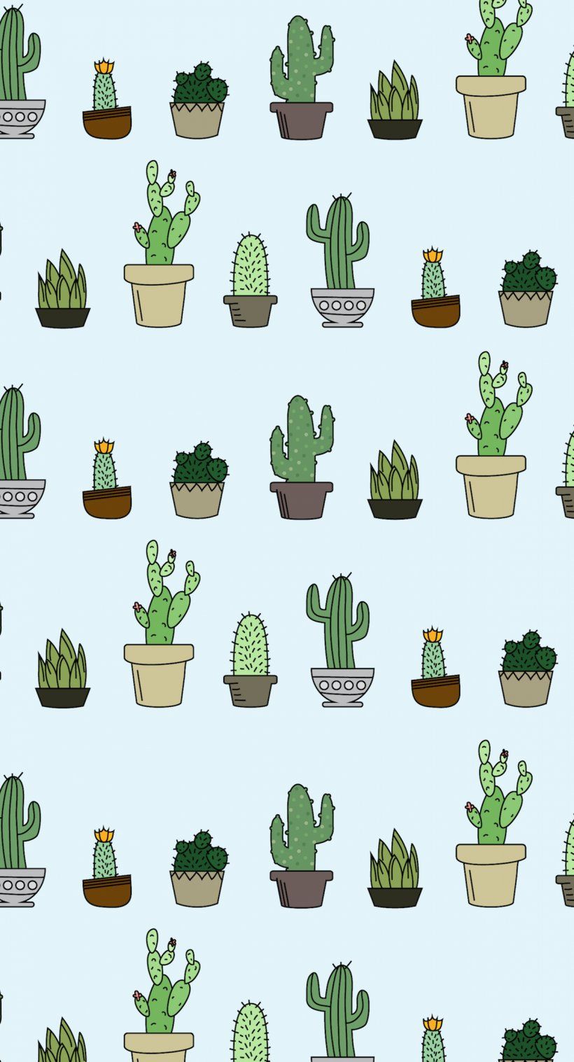 Pattern cactus in vasi verdi, 820x1517 Full HD Verticale, Smartphone