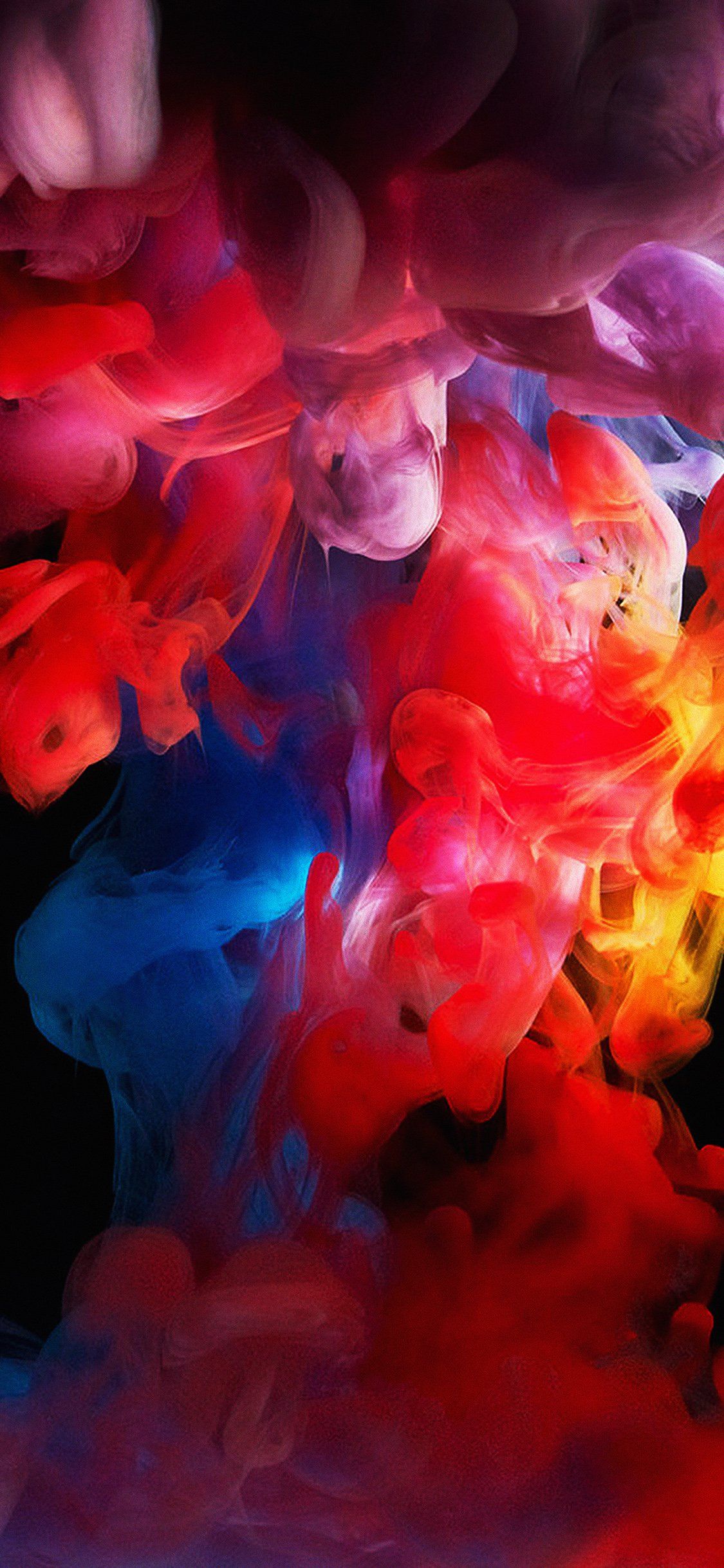 Fumo colorato astratto multicolore, 1125x2436 Verticale, Telefono