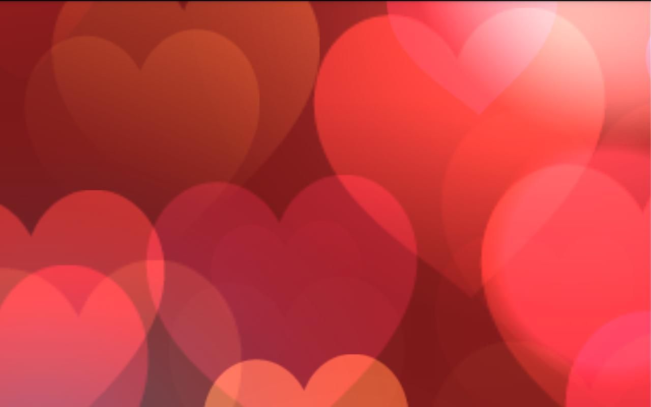 Cuori rossi sfocati bokeh, 1280x800 720p, PC