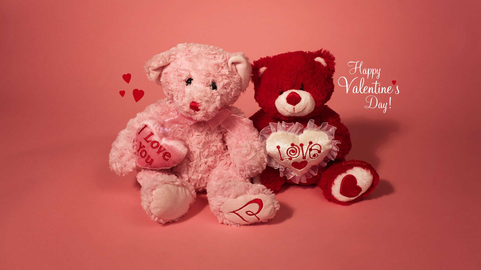 Orsacchiotti San Valentino cuscini cuore, 1920x1080 Full HD, PC
