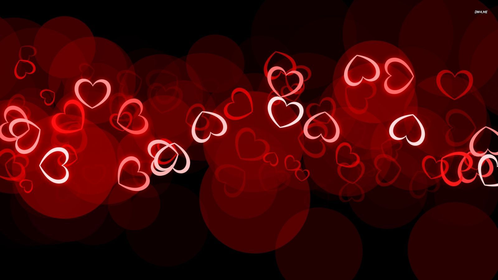 Cuori rossi luminosi bokeh, 1600x900 900p, Monitor Gaming
