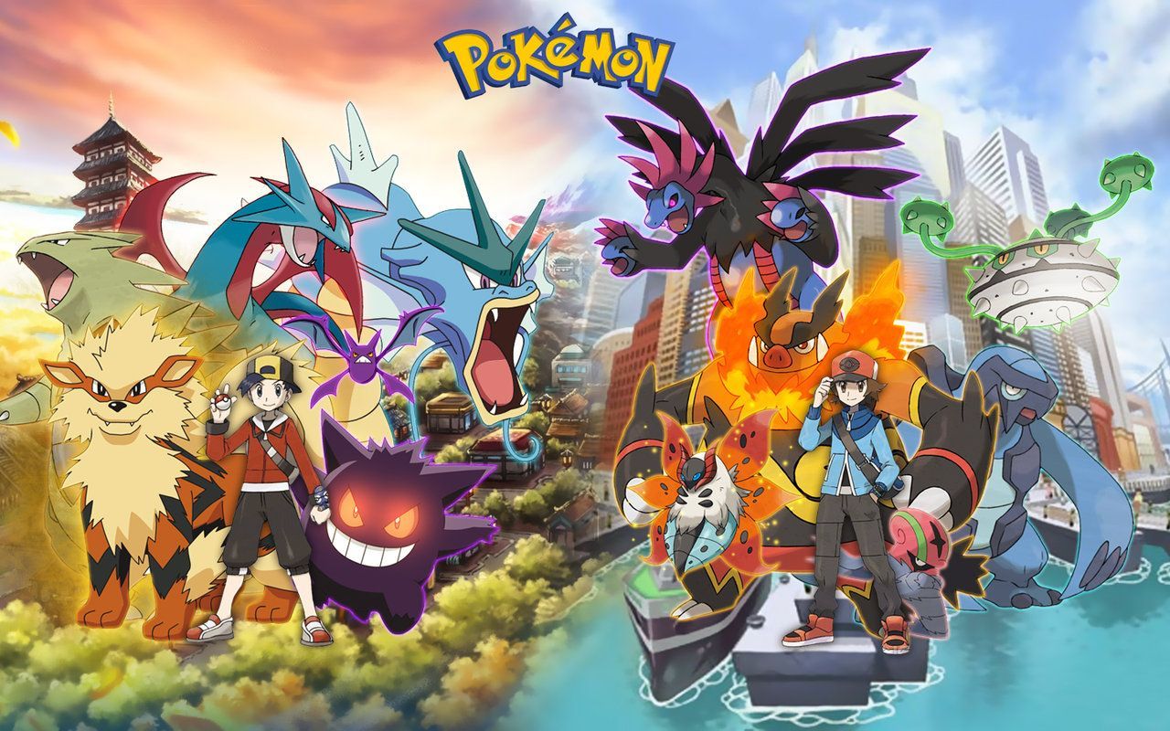 Collage personaggi Pokémon vari, 1280x800 720p, Laptop