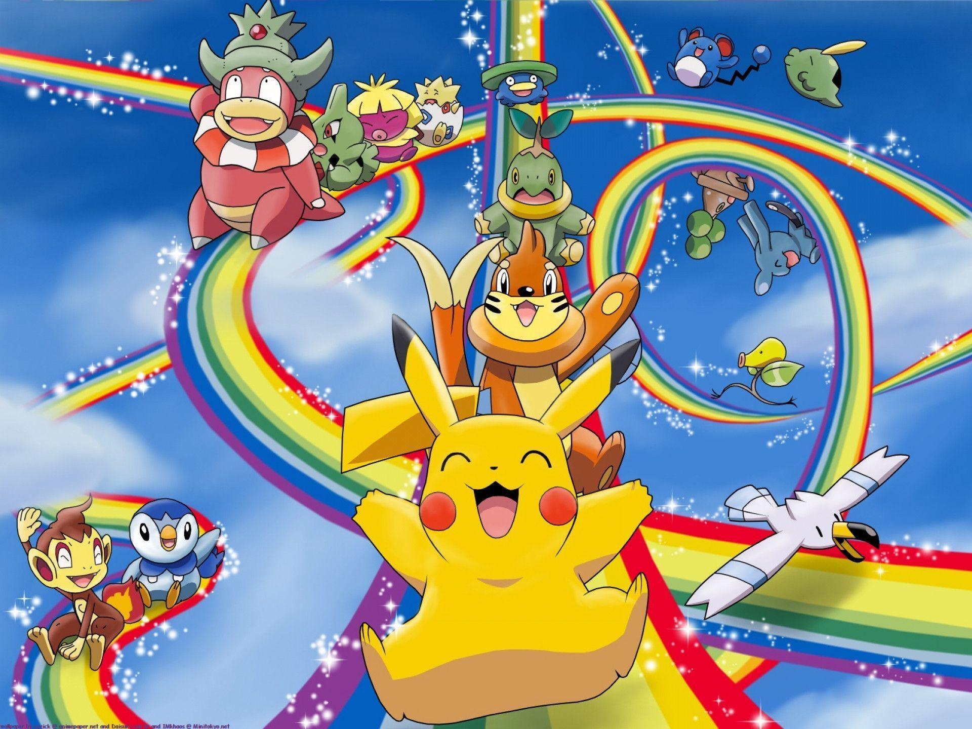 Pikachu e Pokémon arcobaleno, tipo elettro, 1920x1440 Full HD+, Desktop