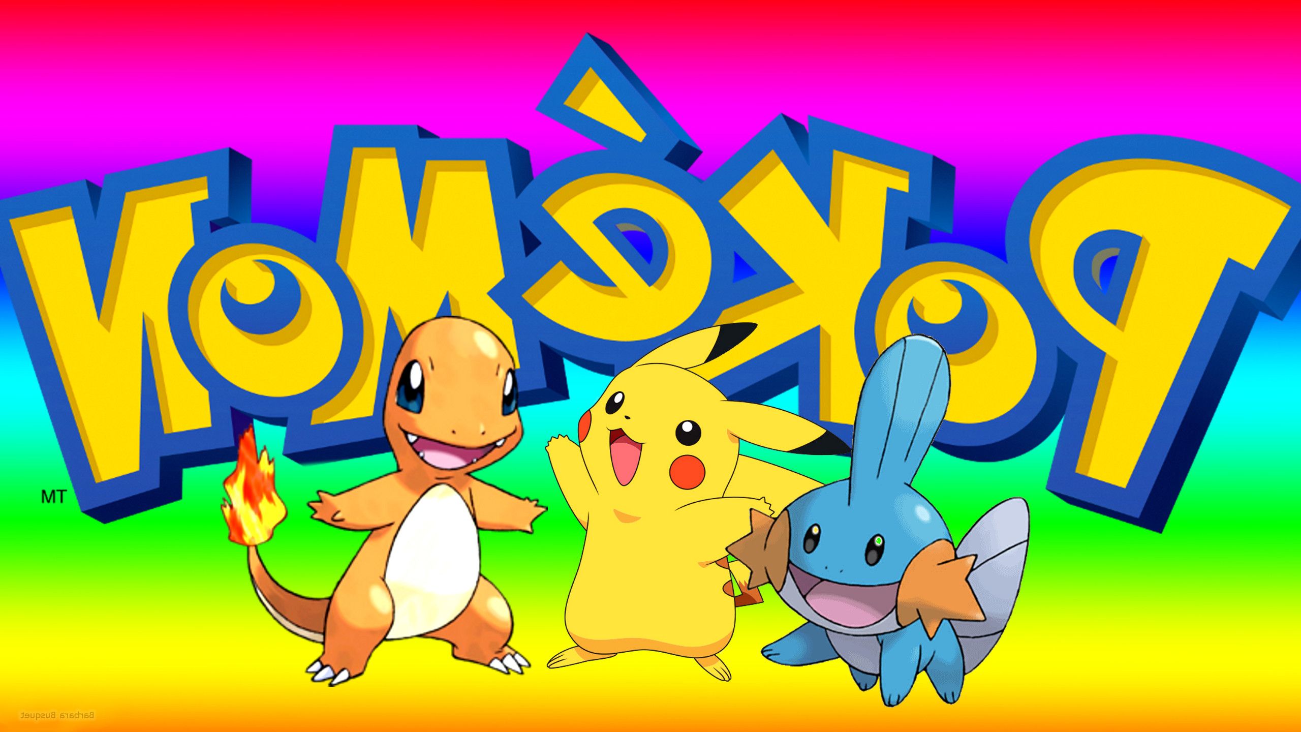 Pikachu Charmander Mudkip Pokémon, 2560x1440 1440p, Desktop
