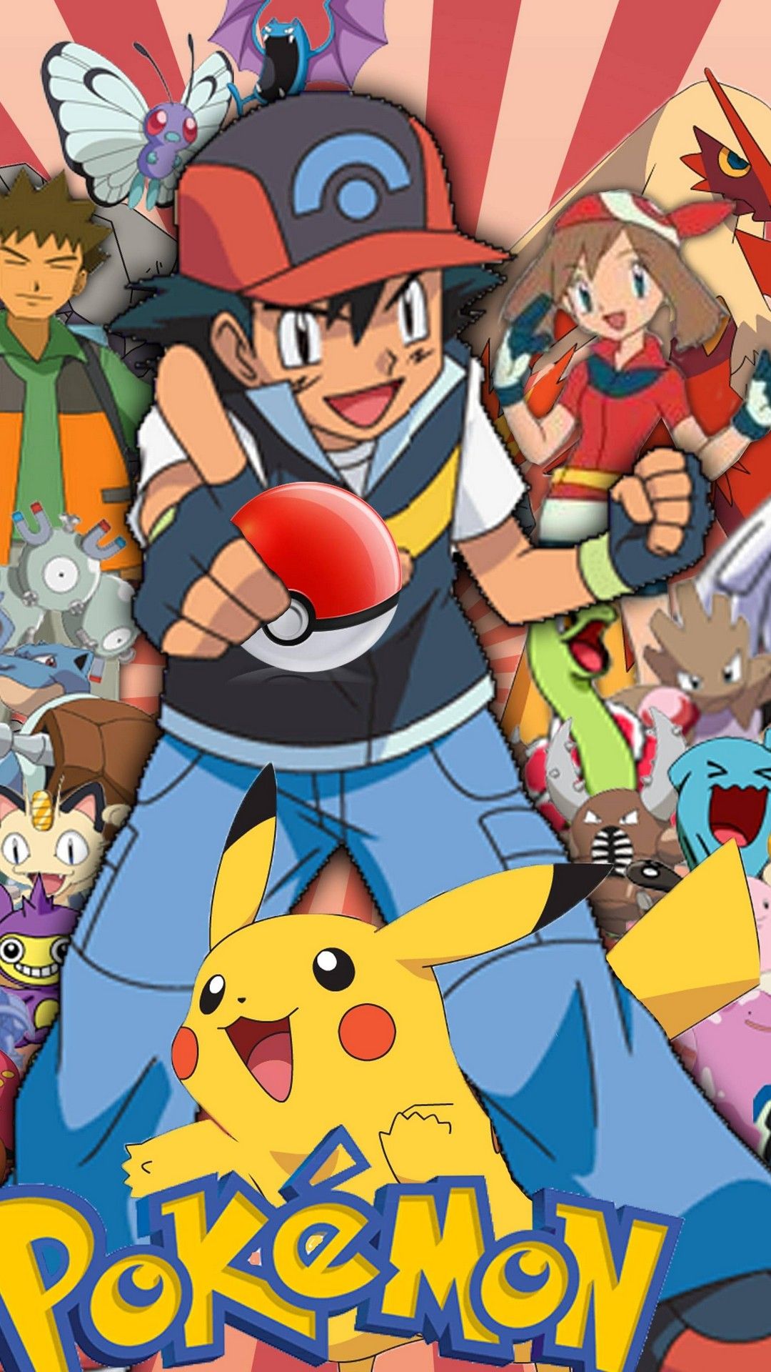 Ash e Pikachu Pokémon, 1080x1920 Verticale, Samsung Galaxy