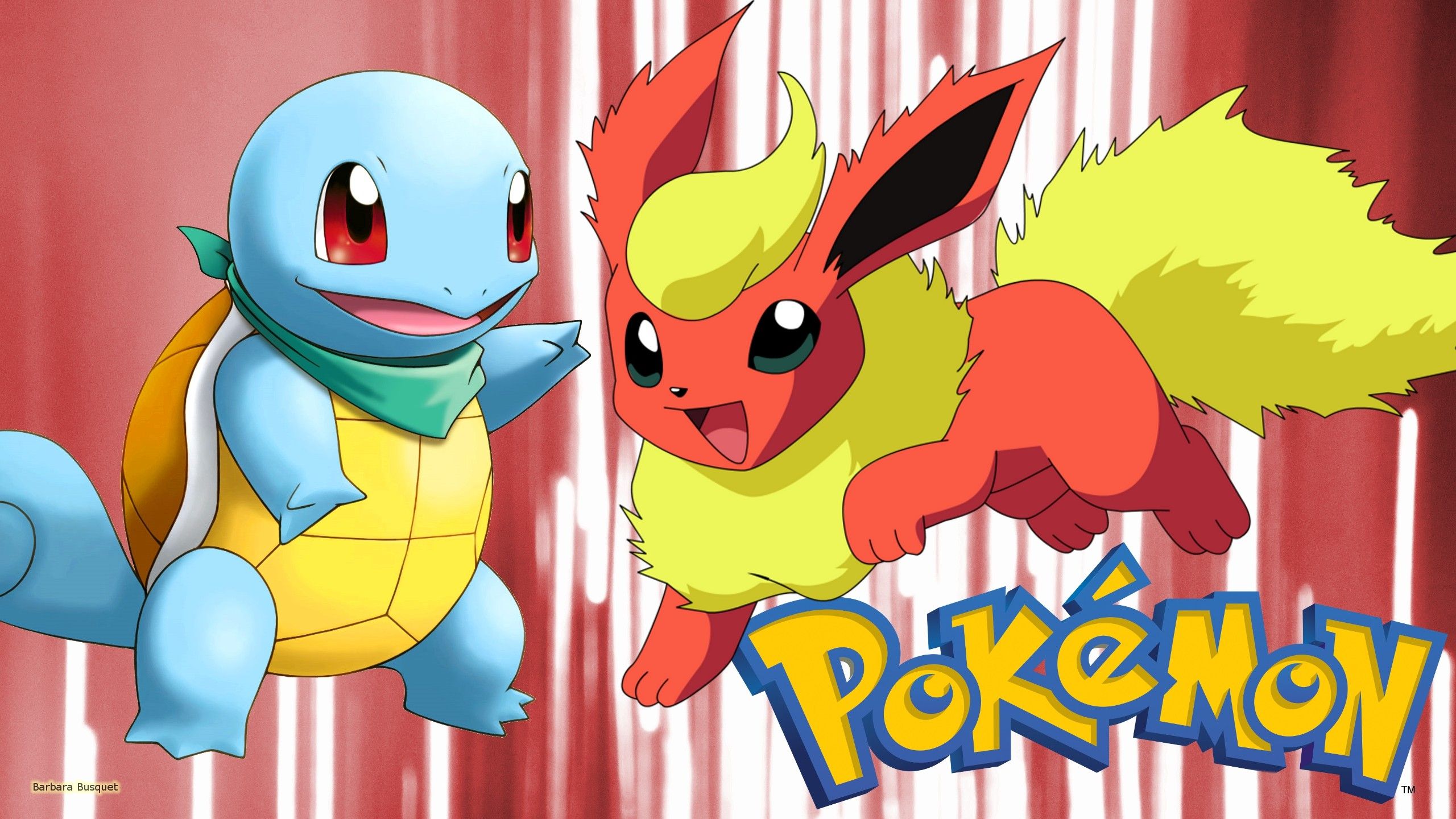 Squirtle e Flareon Pokémon, 2560x1440 1440p, Desktop