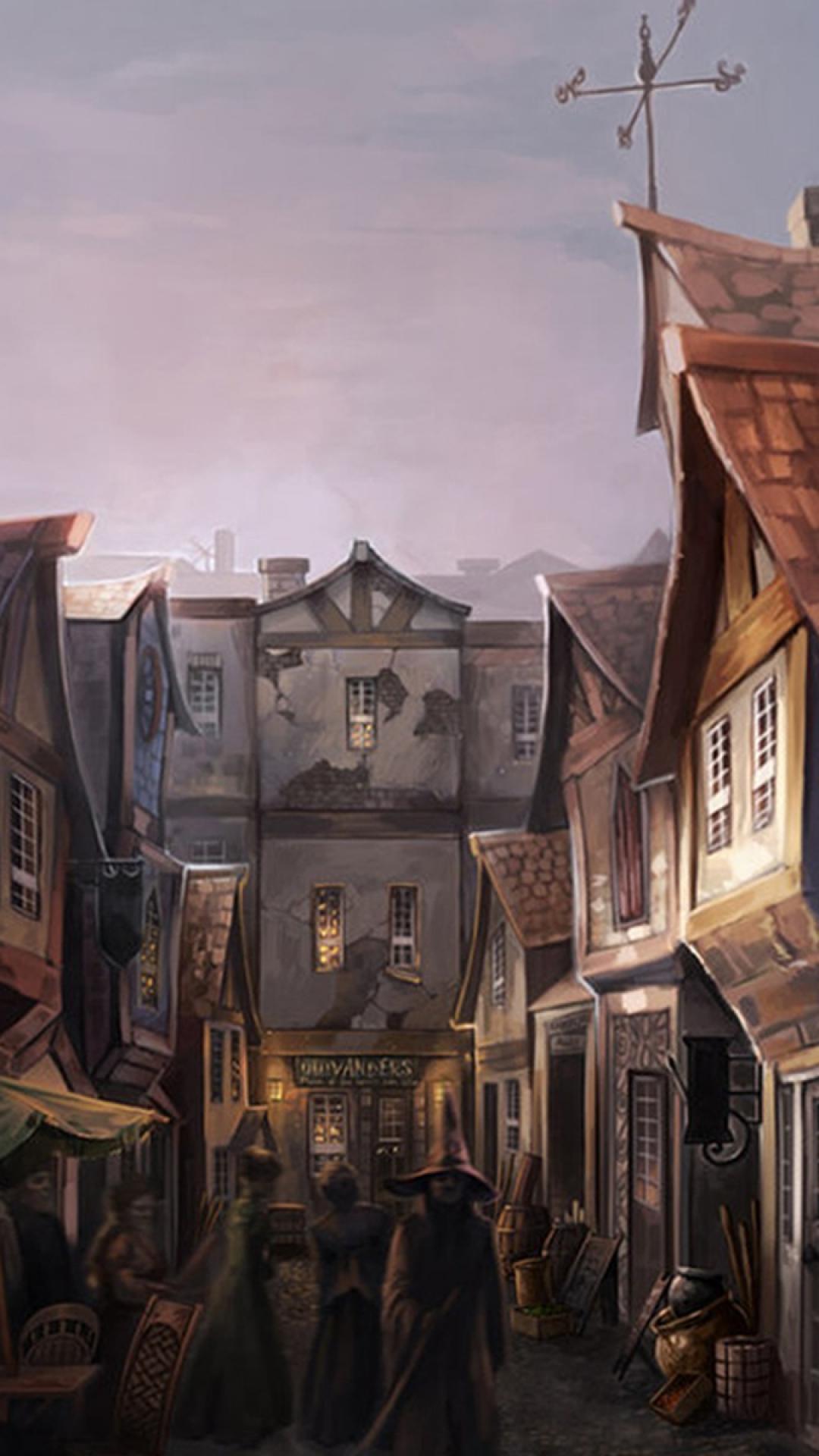 Diagon Alley Harry Potter, mondo magico, 1080x1920 Verticale, iPhone Plus