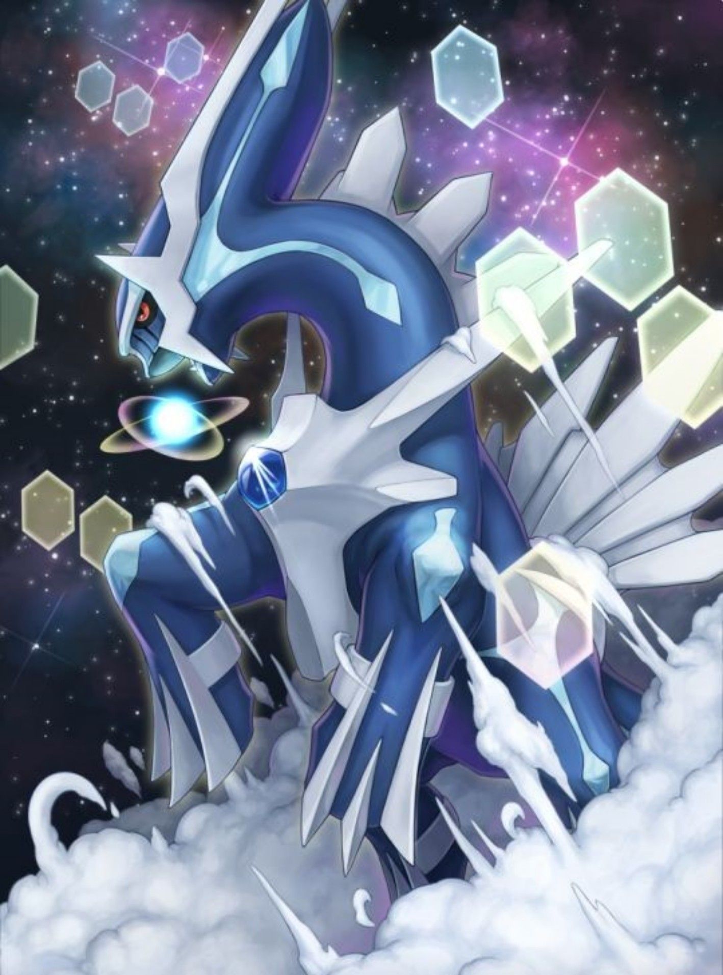 Dialga Pokémon spazio, 1418x1914 Full HD Verticale, iPhone