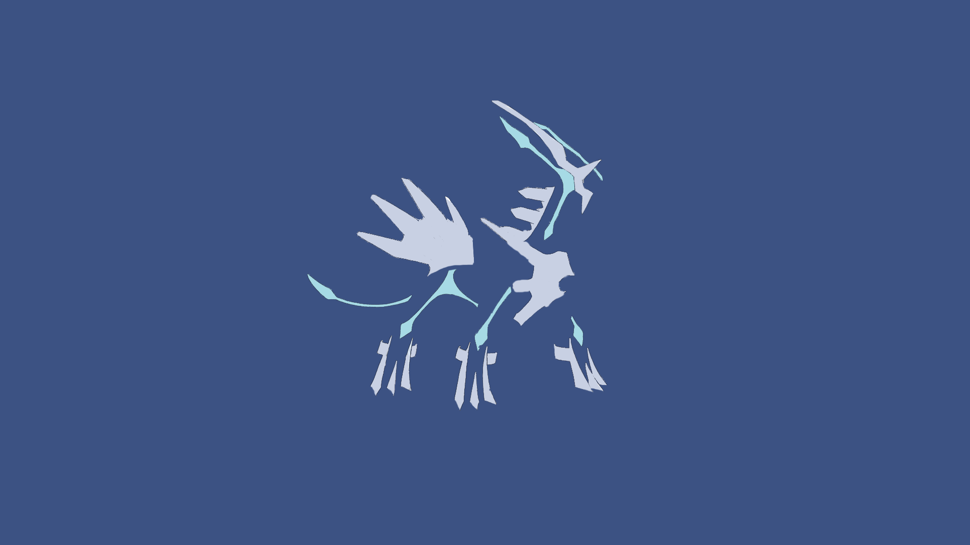 Dialga Pokemon silhouette blu, 1920x1080 1080p, PC Desktop
