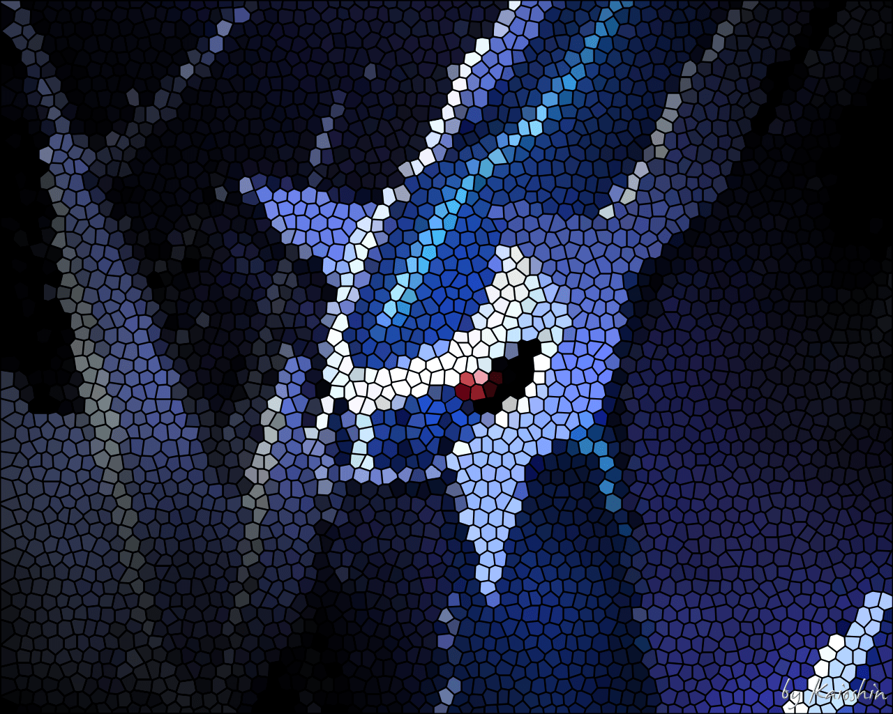 Dialga Pokémon effetto mosaico, 1280x1024 HD, Desktop