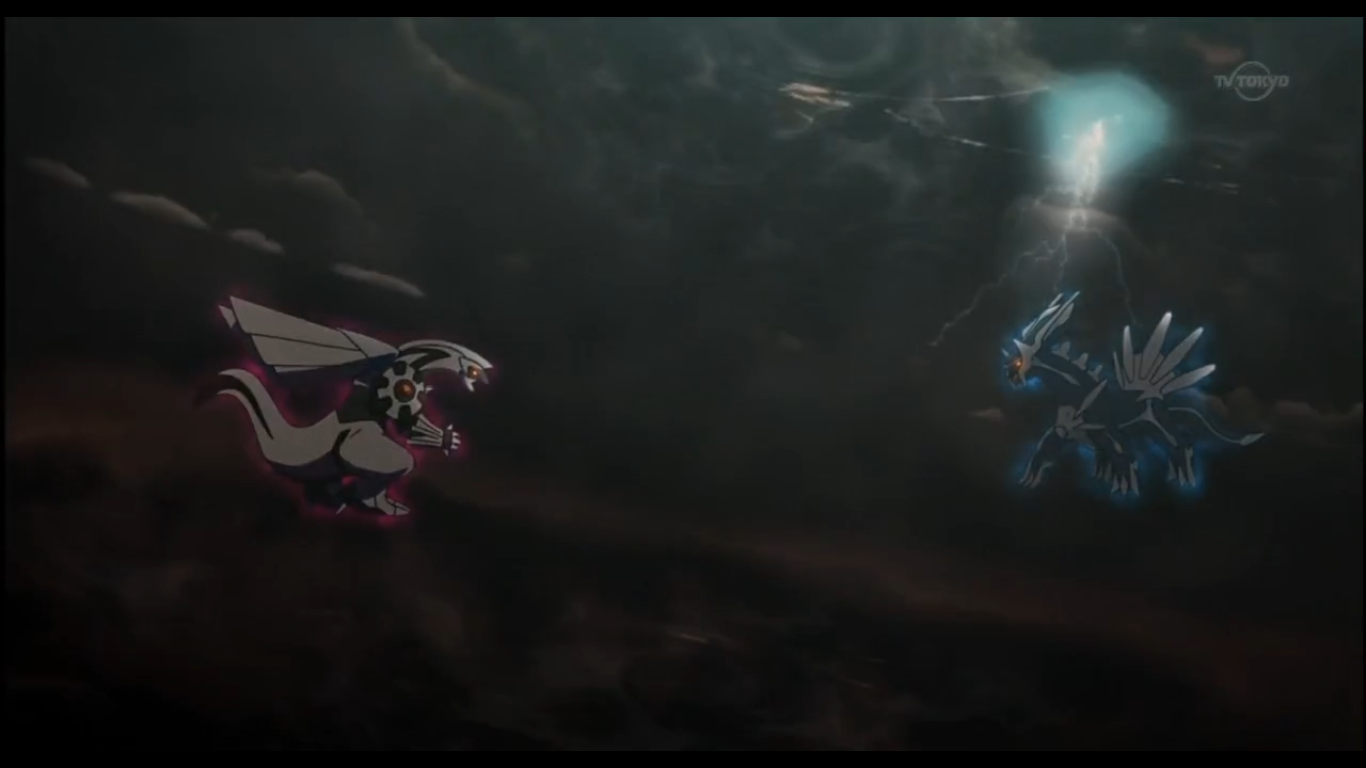 Dialga e Palkia scena notturna, 1366x768 HD, Desktop