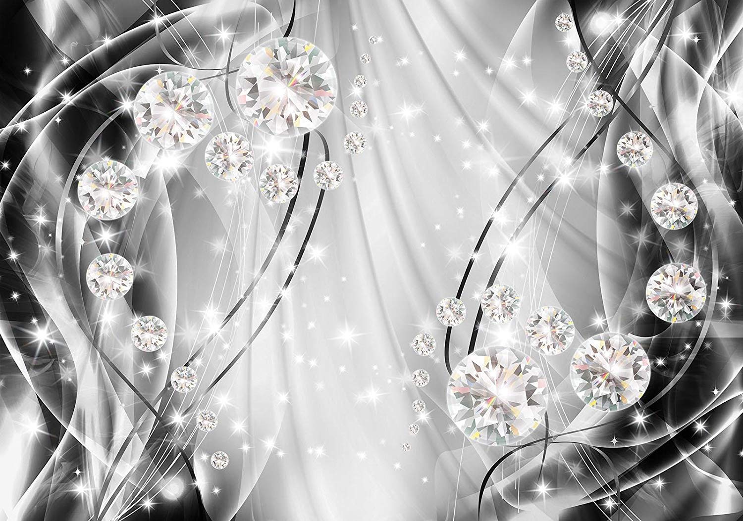 Diamanti argento astratti scintillanti, 1500x1053 720p, PC