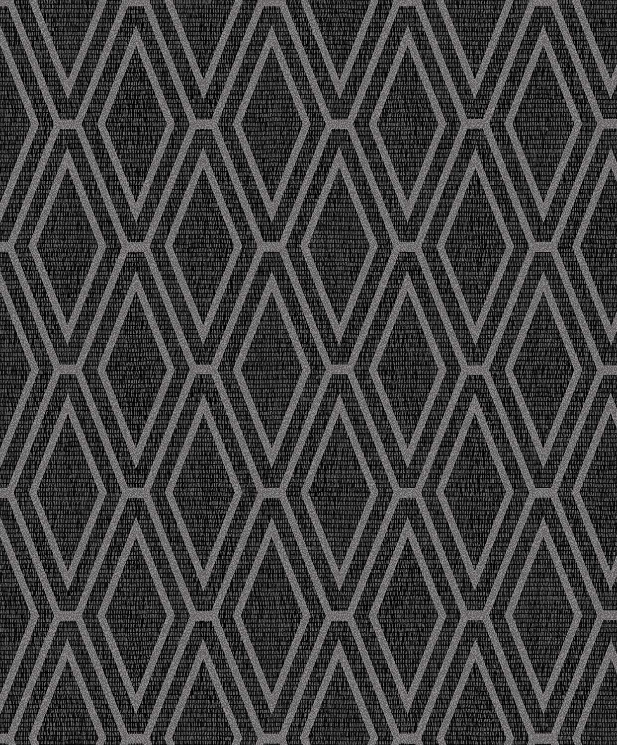 Motivo geometrico diamanti nero argento, 1241x1500 Verticale, Mobile