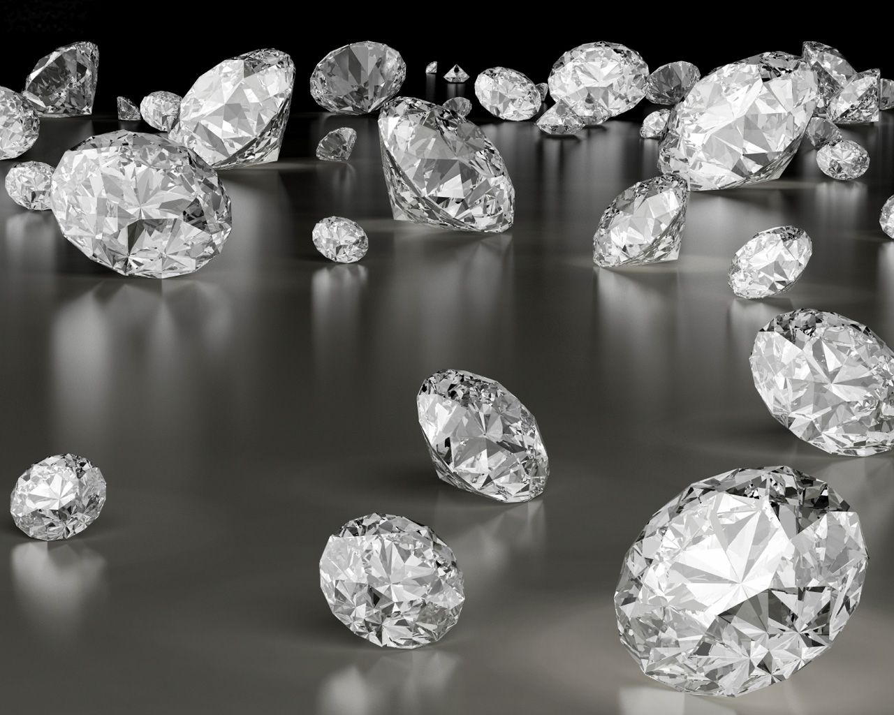 Diamanti argento sparsi superficie, 1280x1024 720p, Laptop