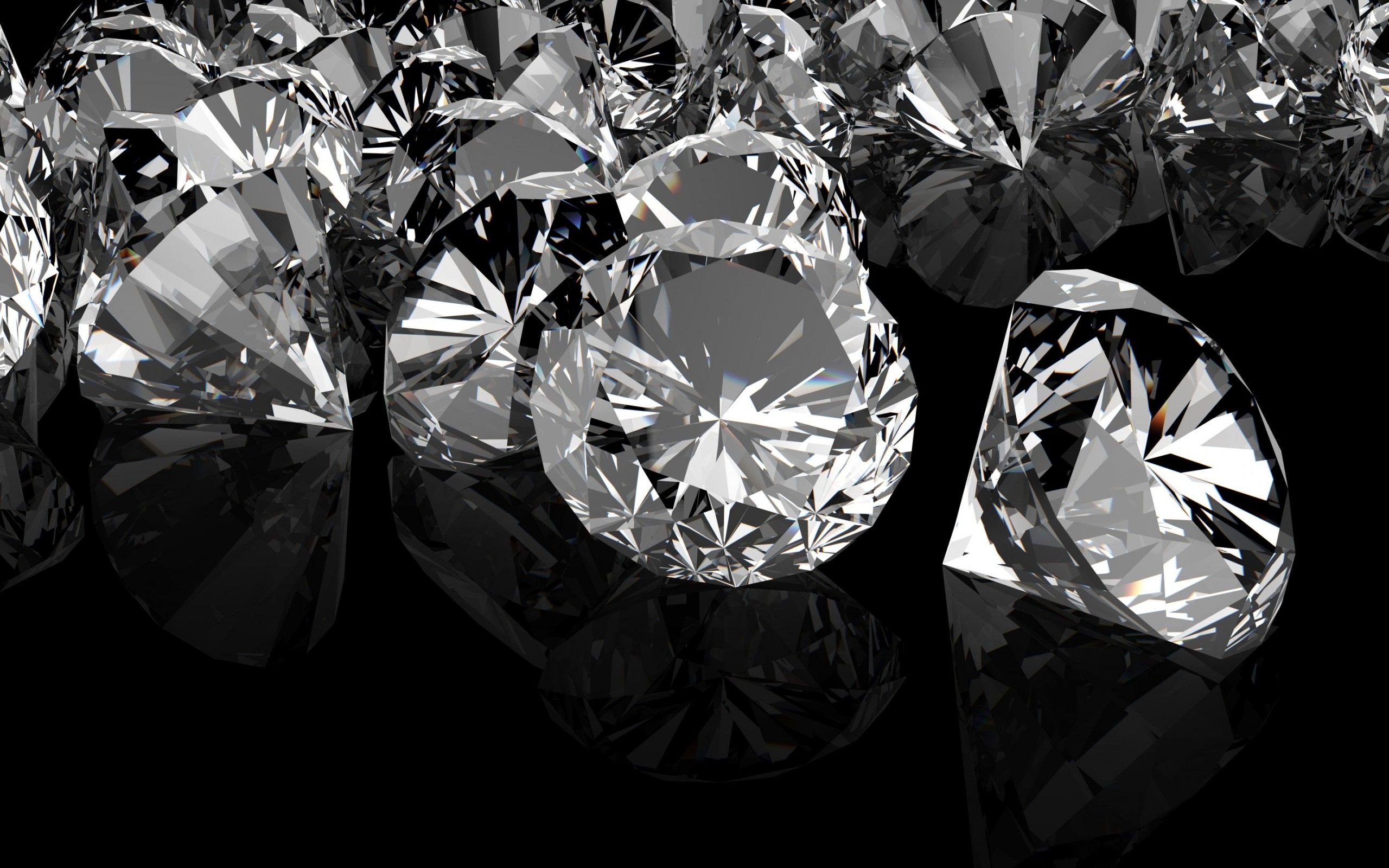 Diamanti argento su sfondo nero, 2560x1600 2K+, MacBook Pro