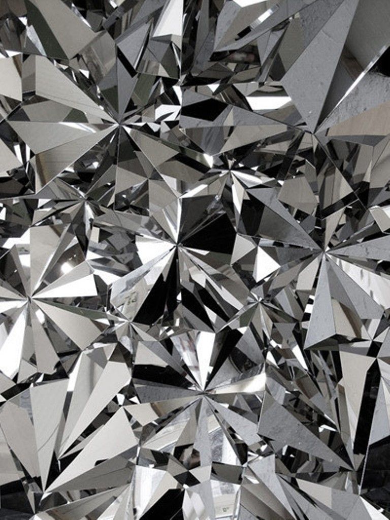 Superficie sfaccettata diamante argento, 768x1024 Full HD Verticale, iPhone