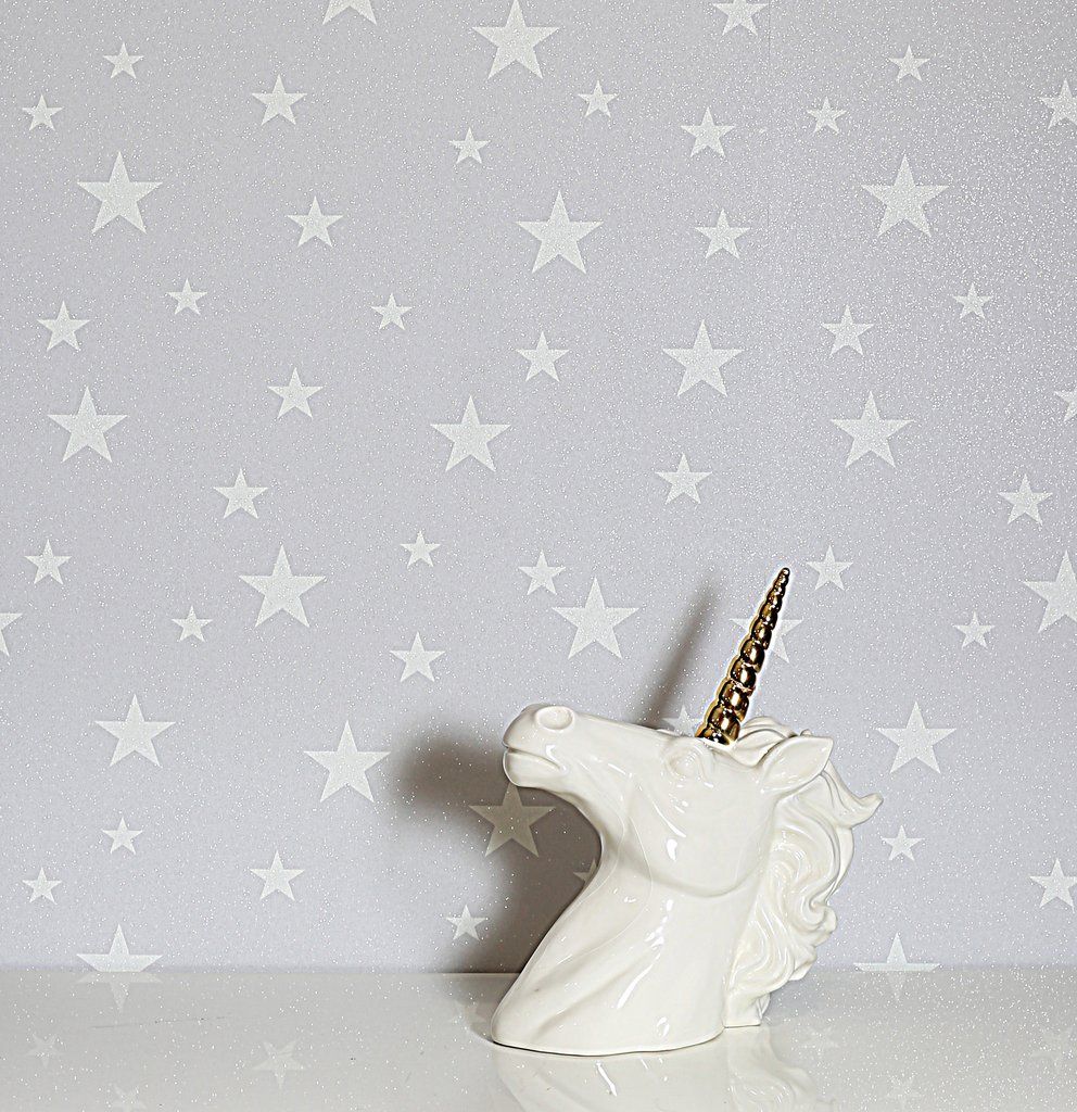 Unicorno bianco con carta stelle, 992x1024 Verticale, Mobile