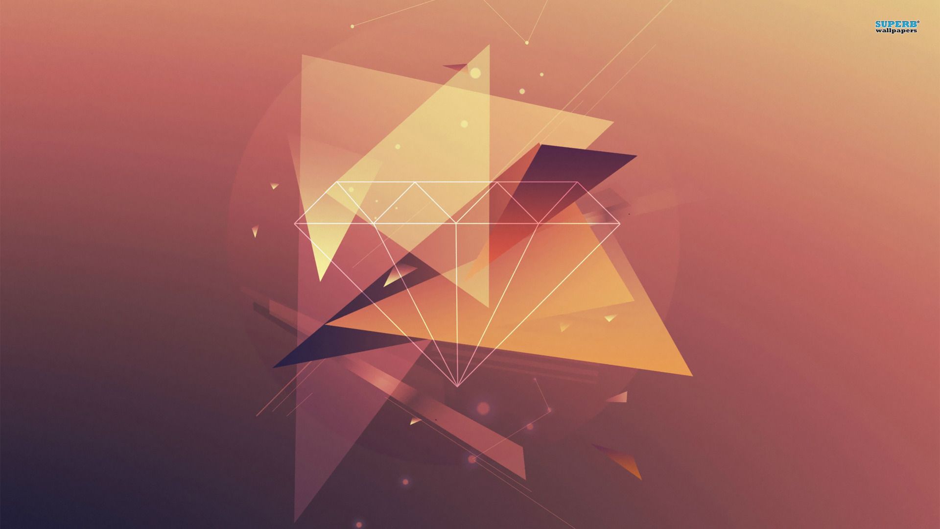 Triangoli astratti geometrici rosa, 1920x1080 1080p, PC