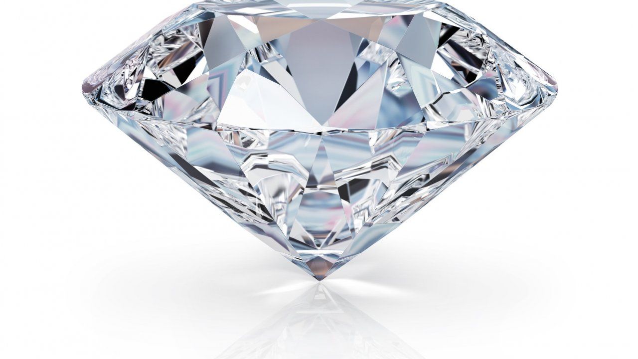 Diamante singolo sfondo bianco, 1280x720 720p, Laptop