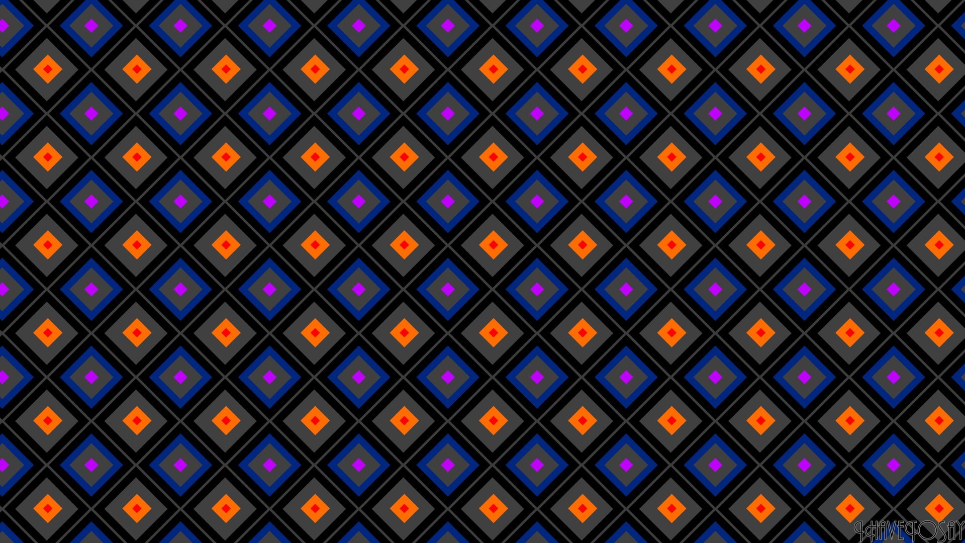 Diamanti arancioni e viola astratti, 1920x1080 Full HD, Laptop