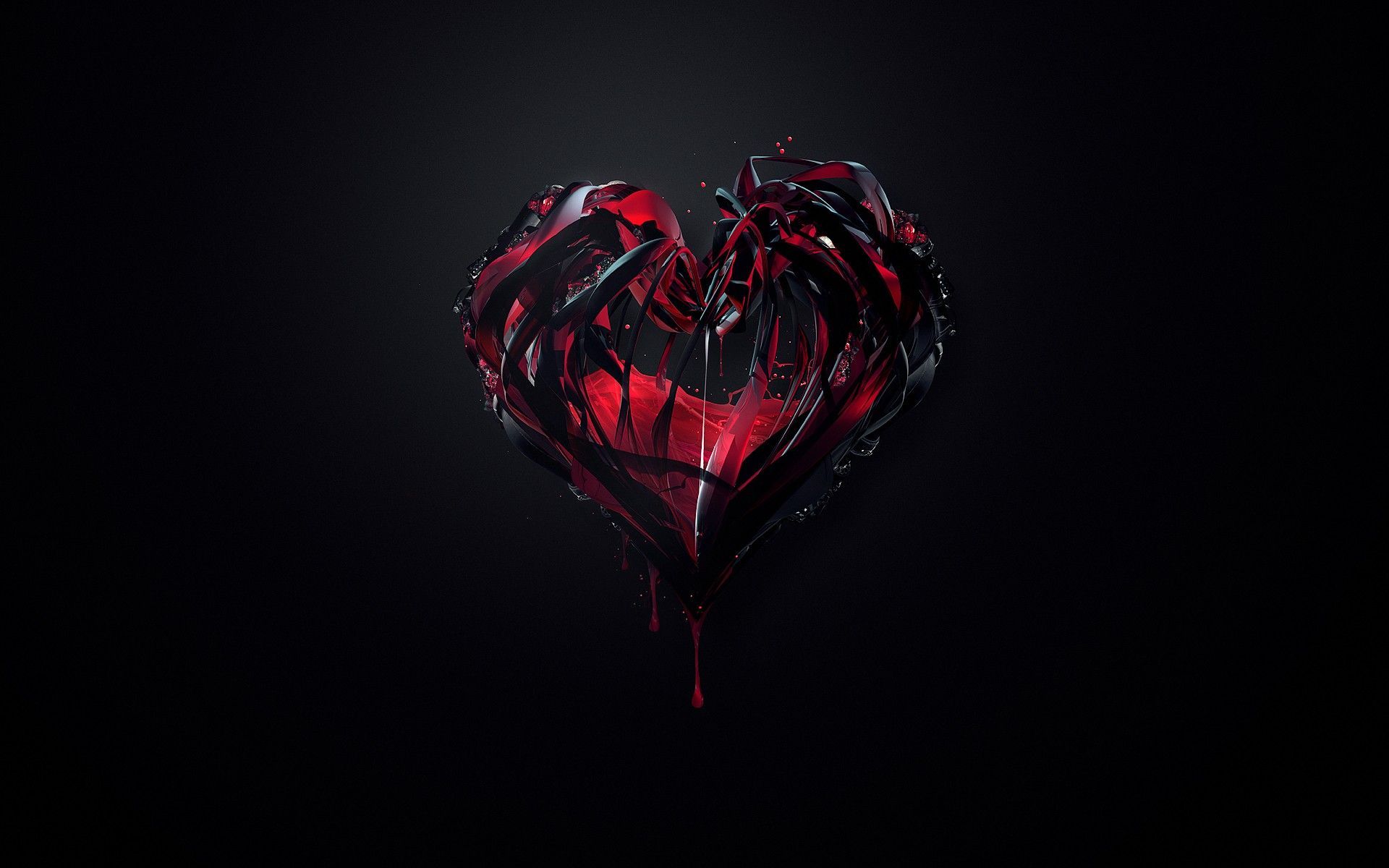 Cuore cristallo rosso astratto, 1920x1200 Full HD+ WUXGA, iMac