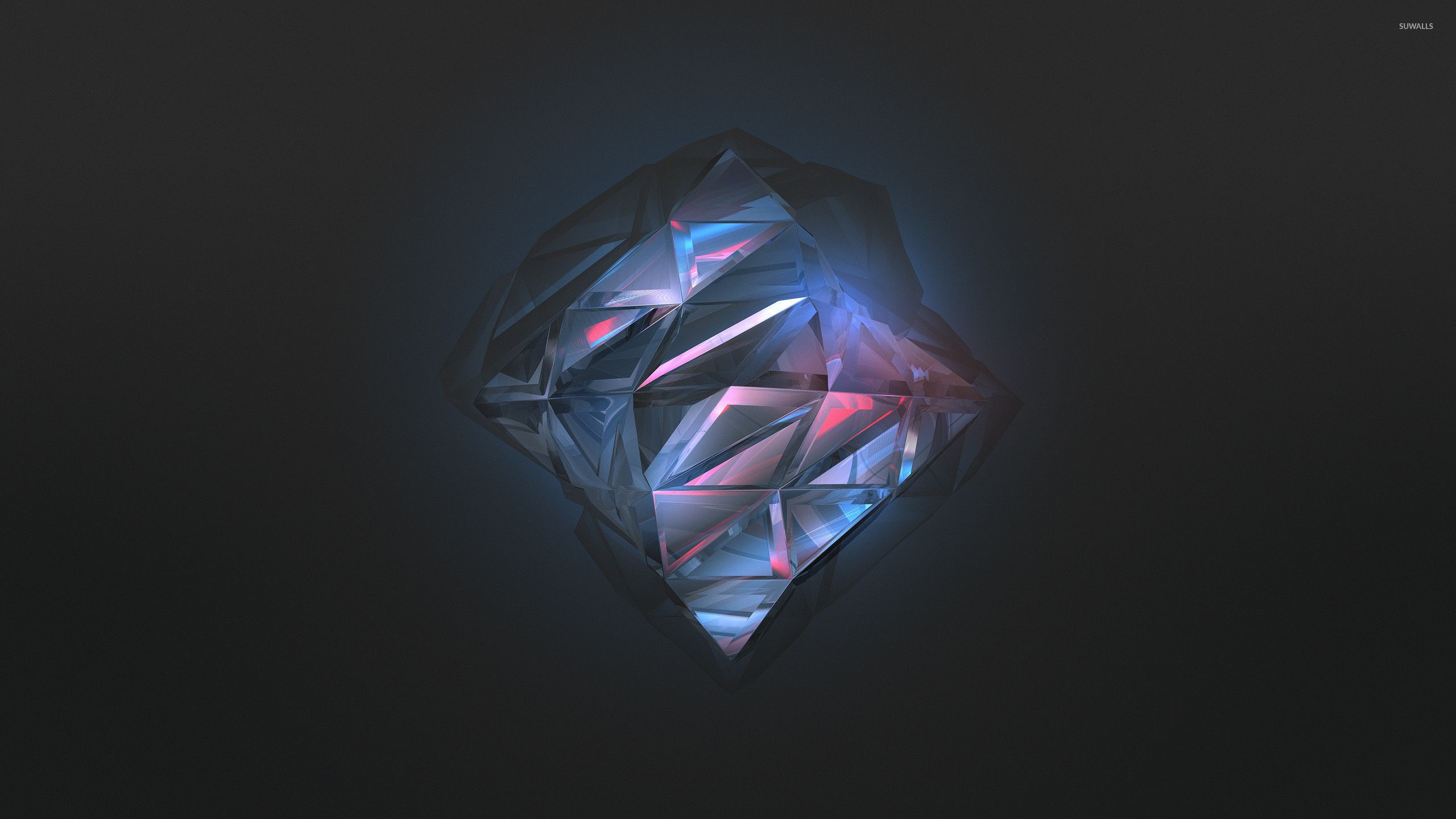 Diamante astratto blu scuro, 2560x1440 1440p, Desktop