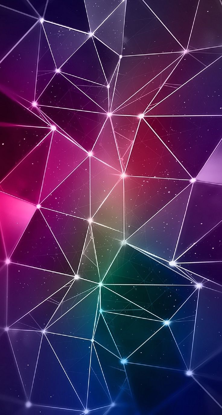 Poligoni astratti colorati luminosi, 736x1377 Full HD Verticale, iPhone