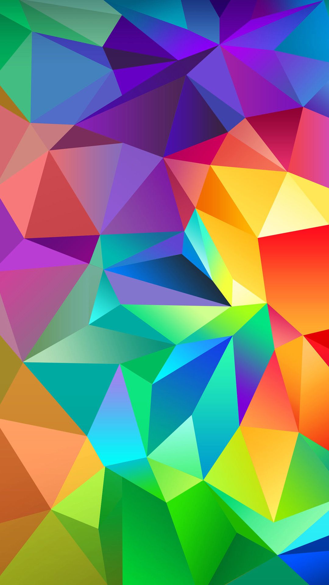 Astratto geometrico poligonale multicolore, 1080x1920 Verticale, Telefono